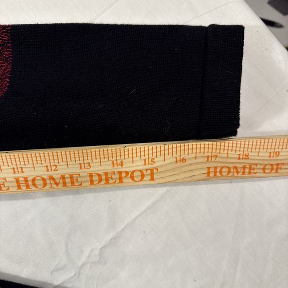 Sweater 1/4 ZIP Womens LARGE  Pullover Mock Neck RED BLACK - Picture 7 of 9